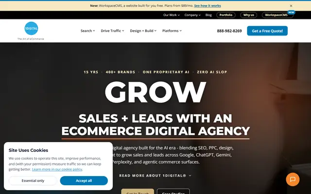 1Digital Agency homepage