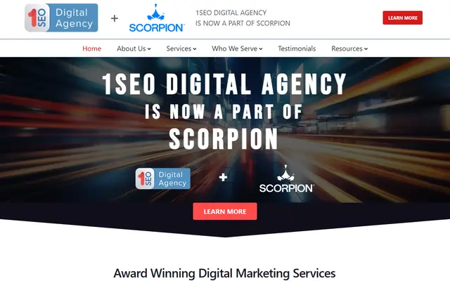 1SEO Digital Agency homepage