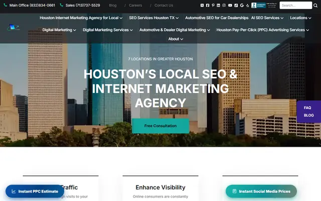 Actual SEO Media homepage