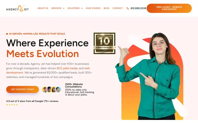 Agency Jet homepage