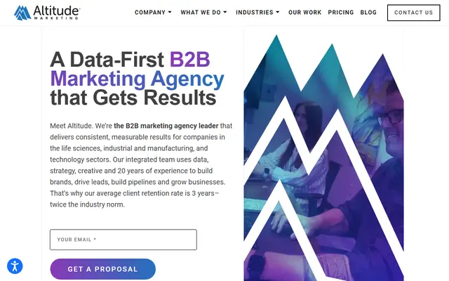 Altitude Marketing homepage