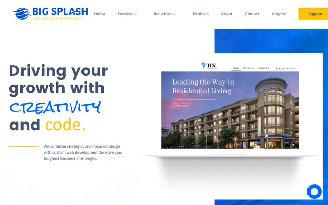 Big Splash Web Design & Marketing homepage