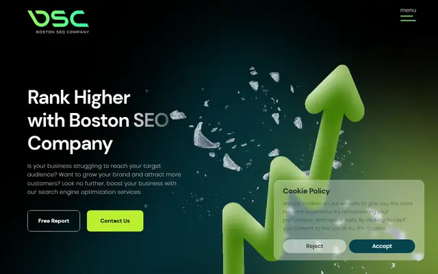 Boston SEO Company homepage