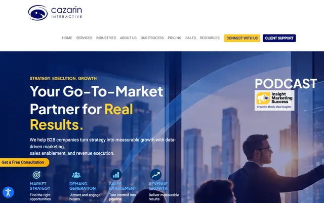 Cazarin Interactive homepage
