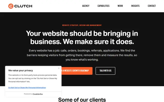 Clutch Creative Company homepage