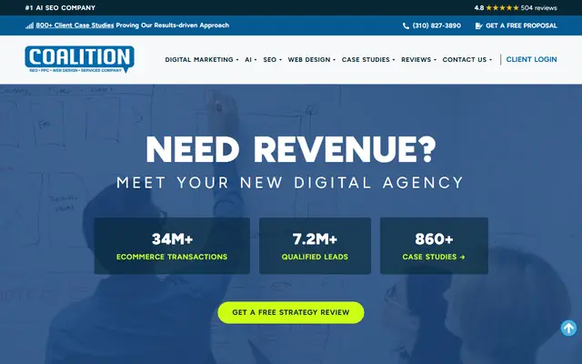 Coalition Technologies homepage
