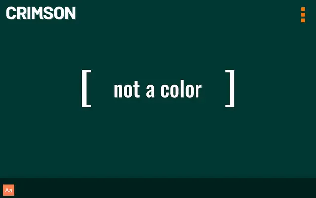 CRIMSON homepage, top of the page
