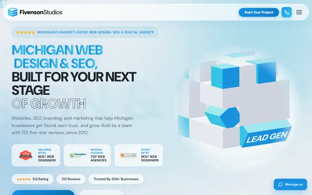 Fivenson Studios homepage