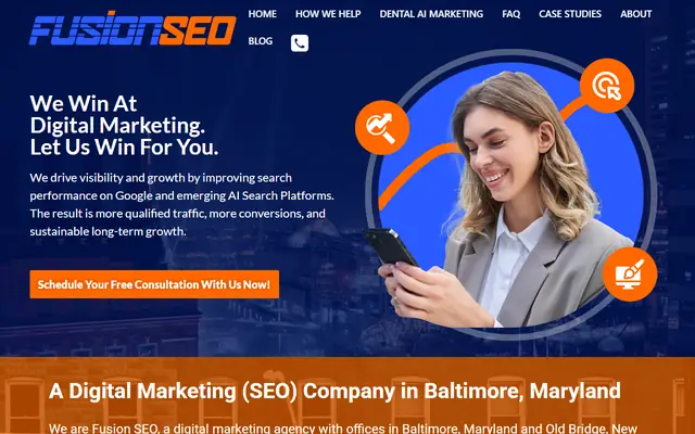 Fusion SEO homepage