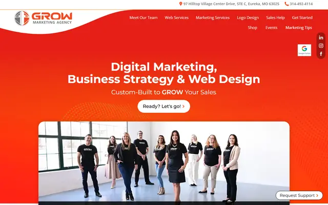 GROW Marketing Agency homepage