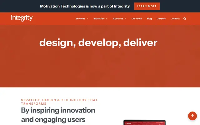 Integrity homepage