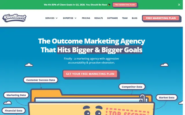 KlientBoost homepage