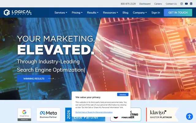 Logical Position homepage