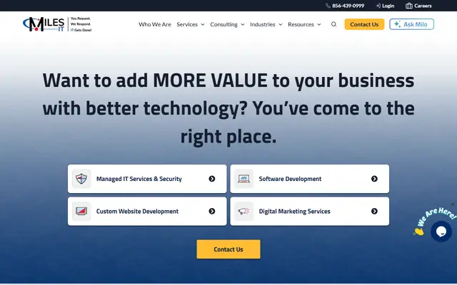 Miles IT homepage
