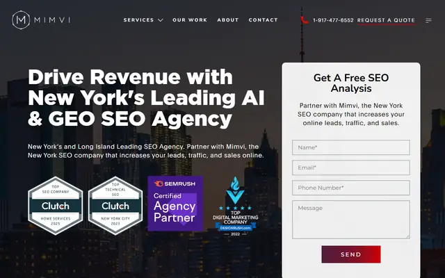 Mimvi homepage