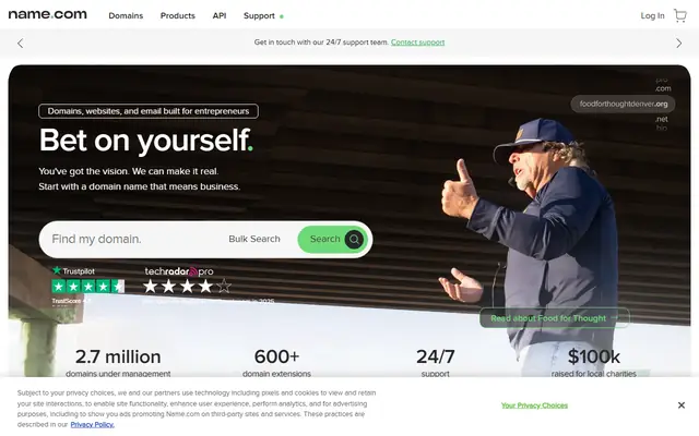 Name.com homepage