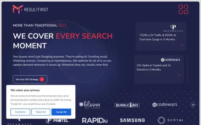 ResultFirst homepage