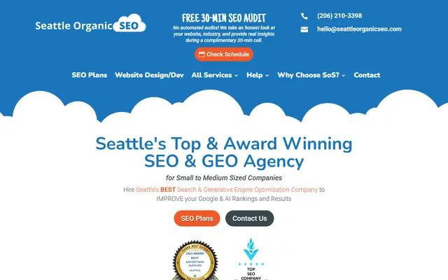 Seattle Organic SEO homepage