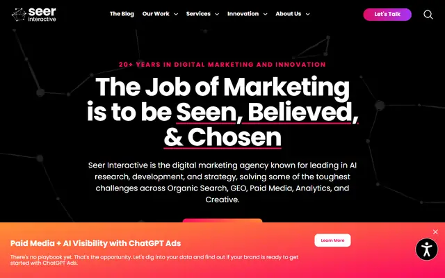 Seer Interactive homepage