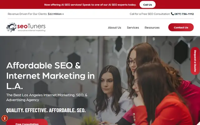 SeoTuners homepage