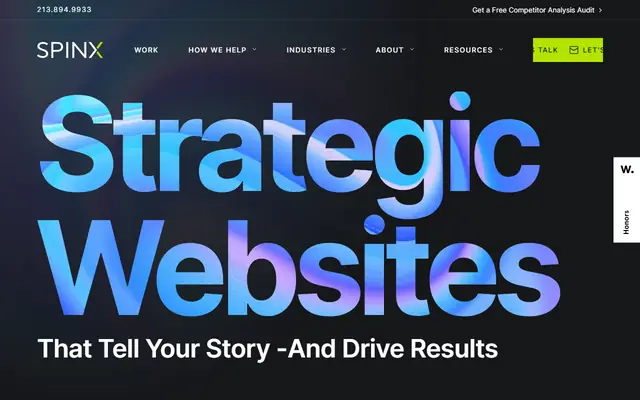 SPINX Digital homepage