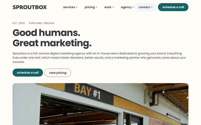 Sproutbox homepage