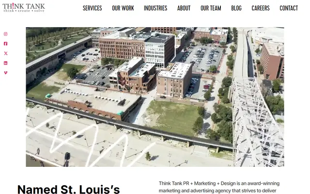 Think Tank PR & Marketing homepage