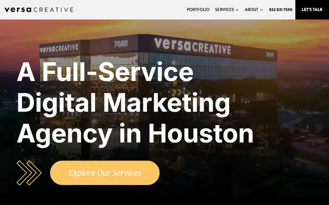 Versa Creative homepage